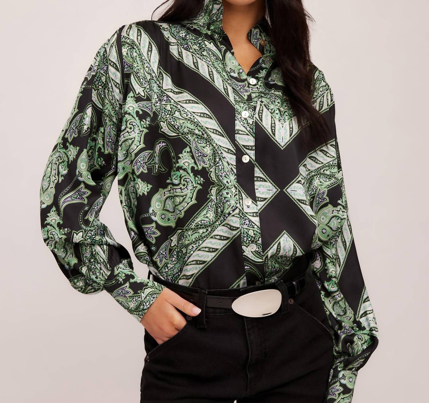 Fifteen Twenty - Chloe Blouse - blouses - clothing - green