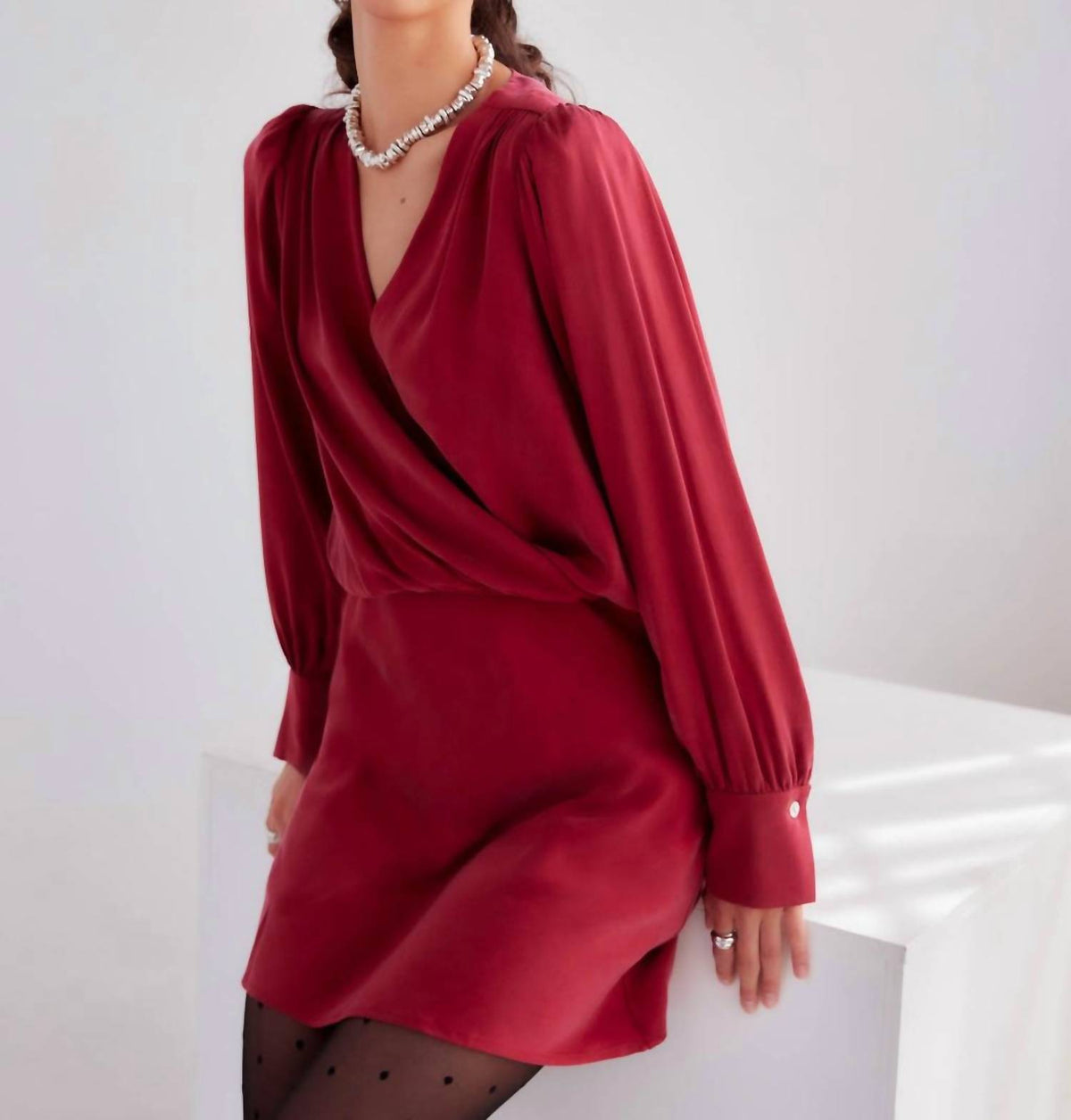 Fifteen Twenty - Denise Drape Front Mini Dress
