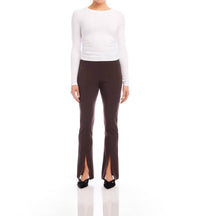 Fifteen Twenty - Long Sleeve Side Shirred Top - blouses - clothing - rayon