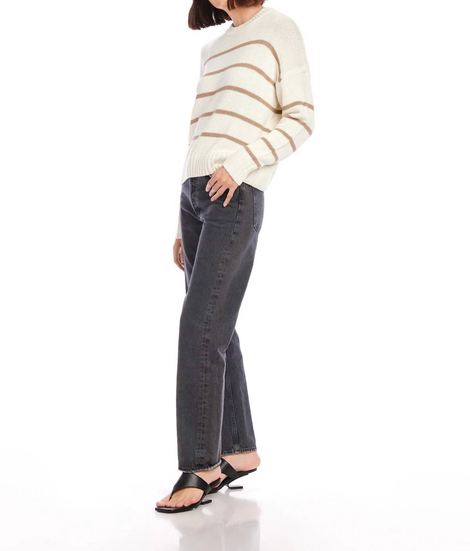 Fifteen Twenty - luca crewneck sweater - acrylic - beige - clothing