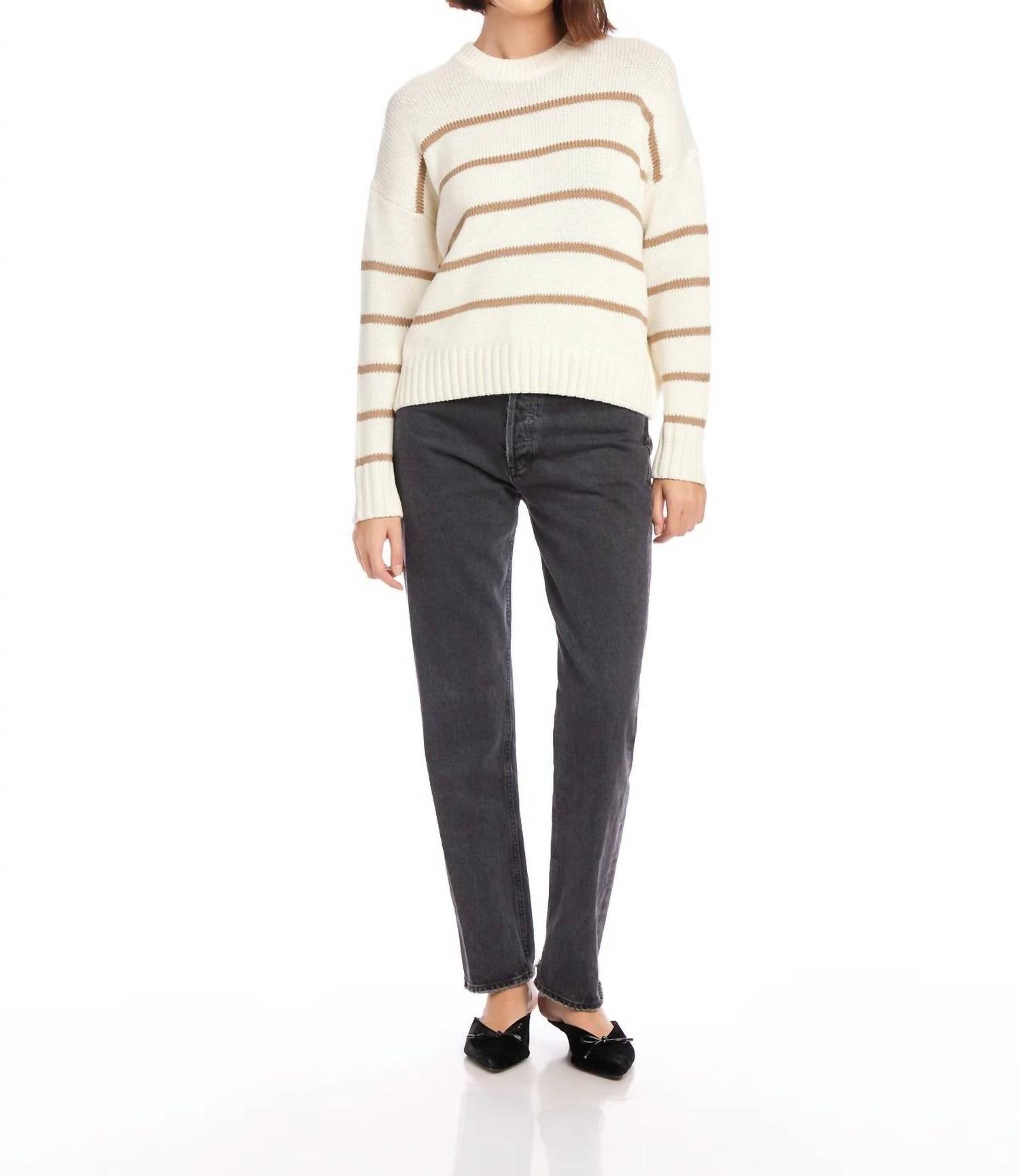 Fifteen Twenty - luca crewneck sweater - acrylic - beige - clothing