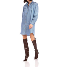 Fifteen Twenty - Natalia Shirt Dress - blue - clothing - dresses