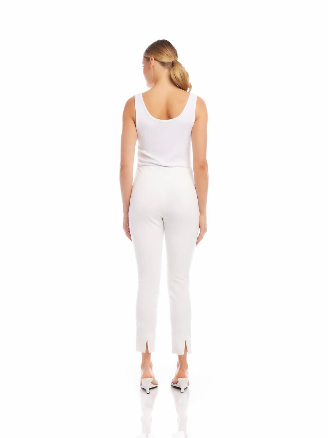 Fifteen Twenty - Pull On Ankle Slit Pants - ankle - clothing - cropped