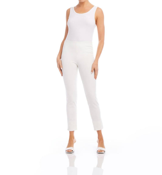 Fifteen Twenty - Pull On Ankle Slit Pants - ankle - clothing - cropped