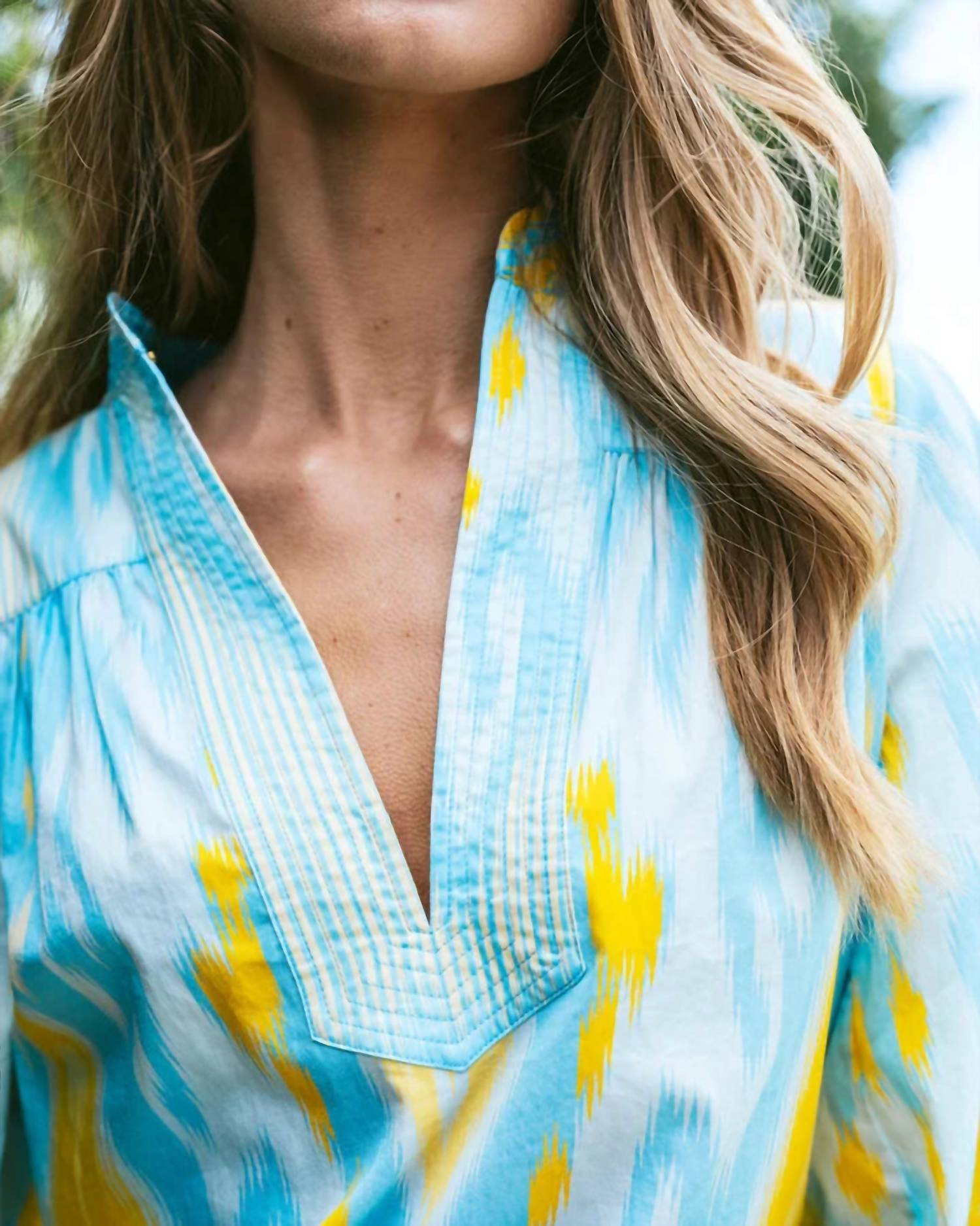 Figue - Danilia Top - blouses - blue - clothing