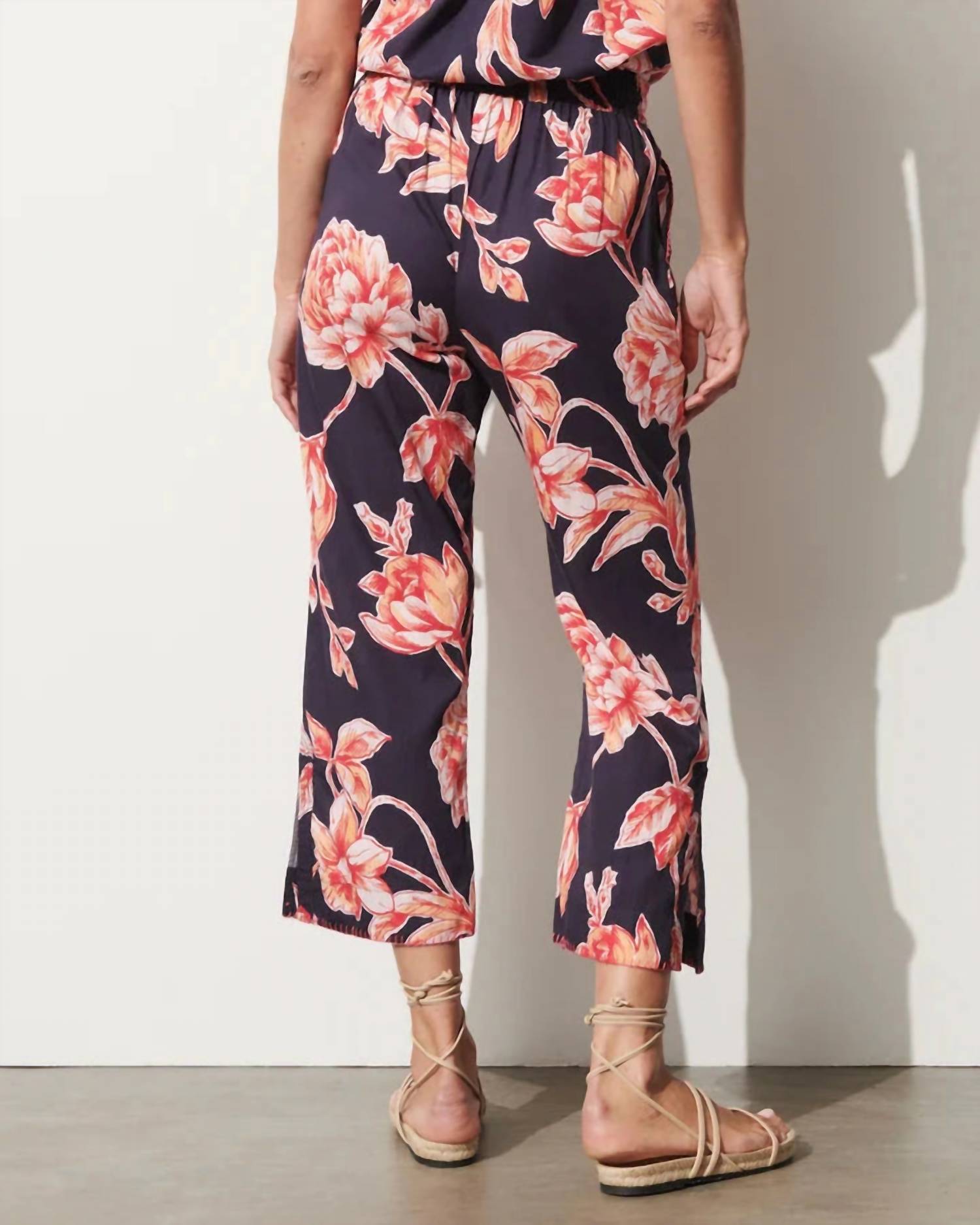 Figue - Jolie Floral Sketch Pant - beige - clothing - cotton