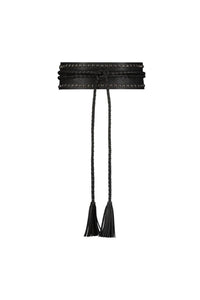 Figue - Women's Dahlia Studded Wrap Belt - accessories - belts - black