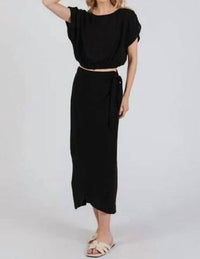 Final Touch - Aria Drop Shoulder Elastic Waist Blouse