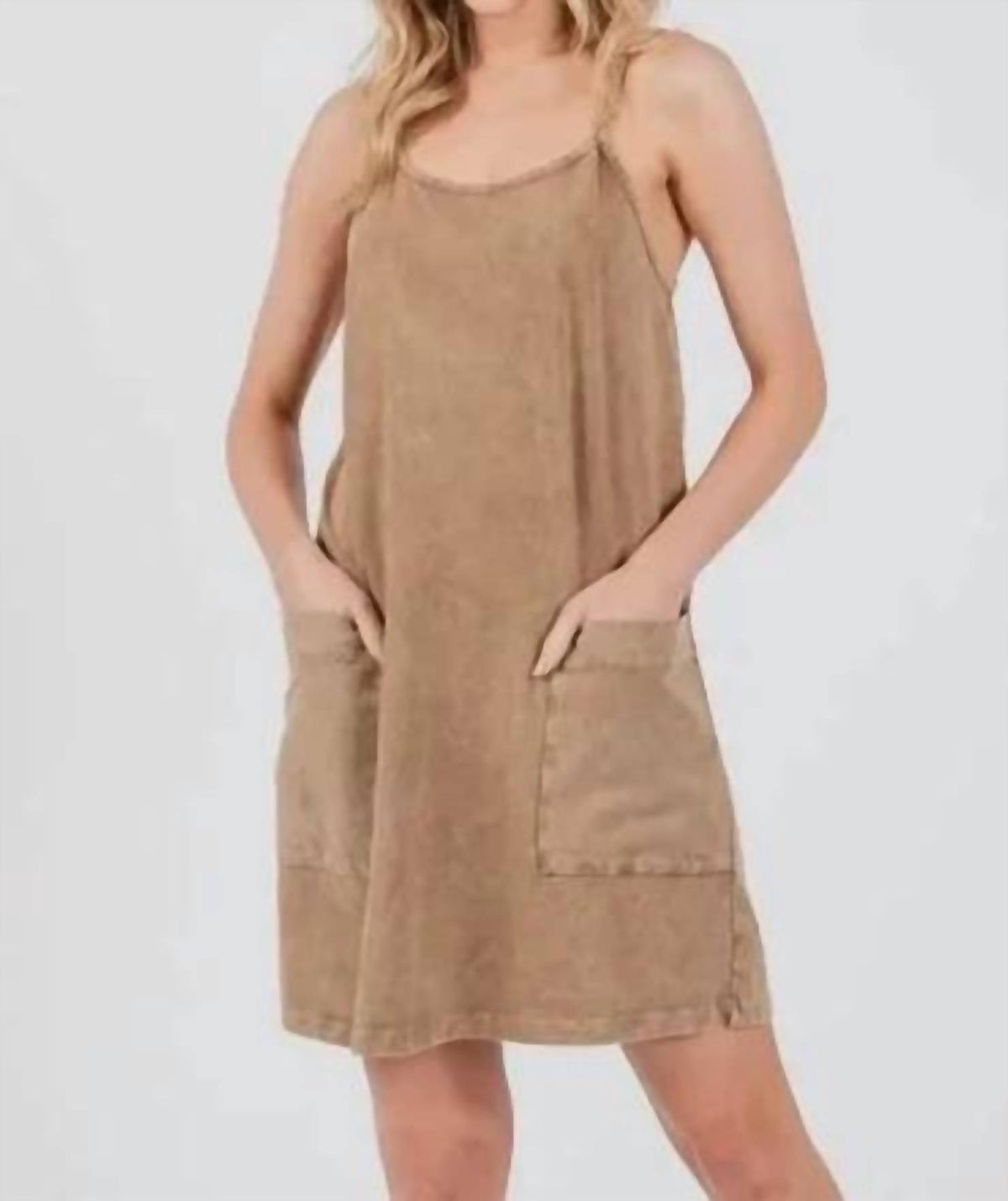 Final Touch - Back Shirring Mini Dress