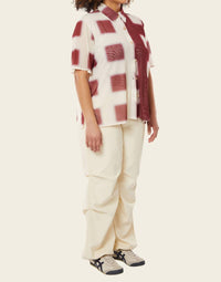 Find Me Now - Hunter Mesh Button Down Top
