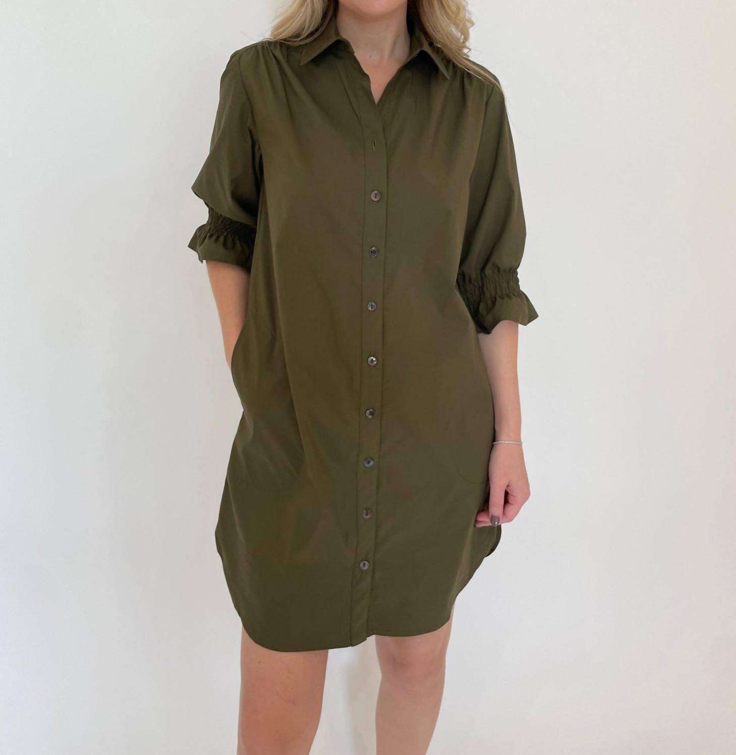 Finley - Miller Weathercloth Shirt Dress - clothing - cotton - blend - dresses