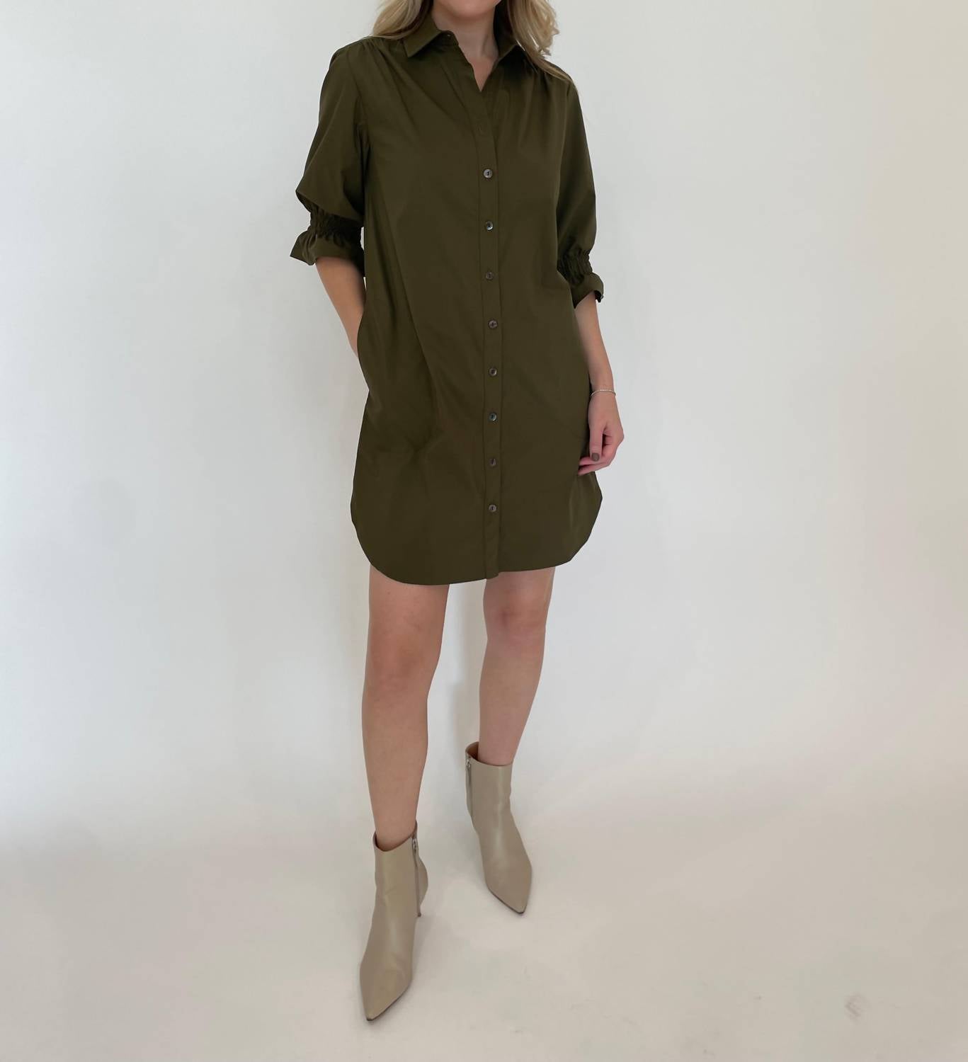 Finley - Miller Weathercloth Shirt Dress - clothing - cotton - blend - dresses