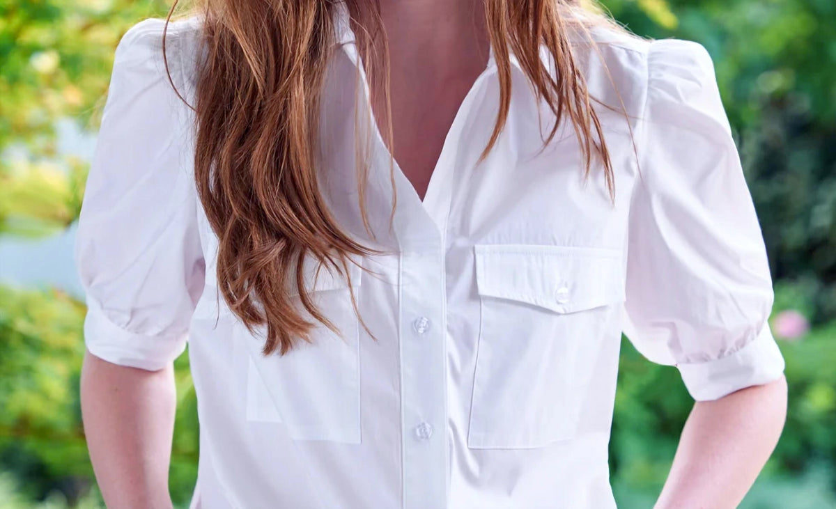 Finley - Puff Sleeve Camp Shirt