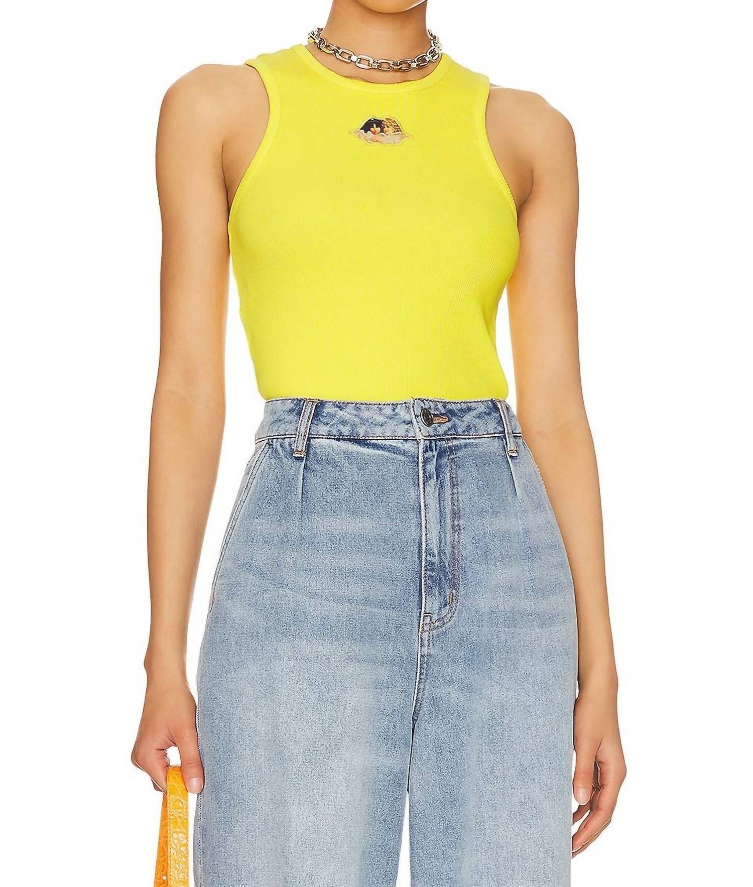 Fiorucci - angel vest rib tank top - clothing - graphic - tank - tops