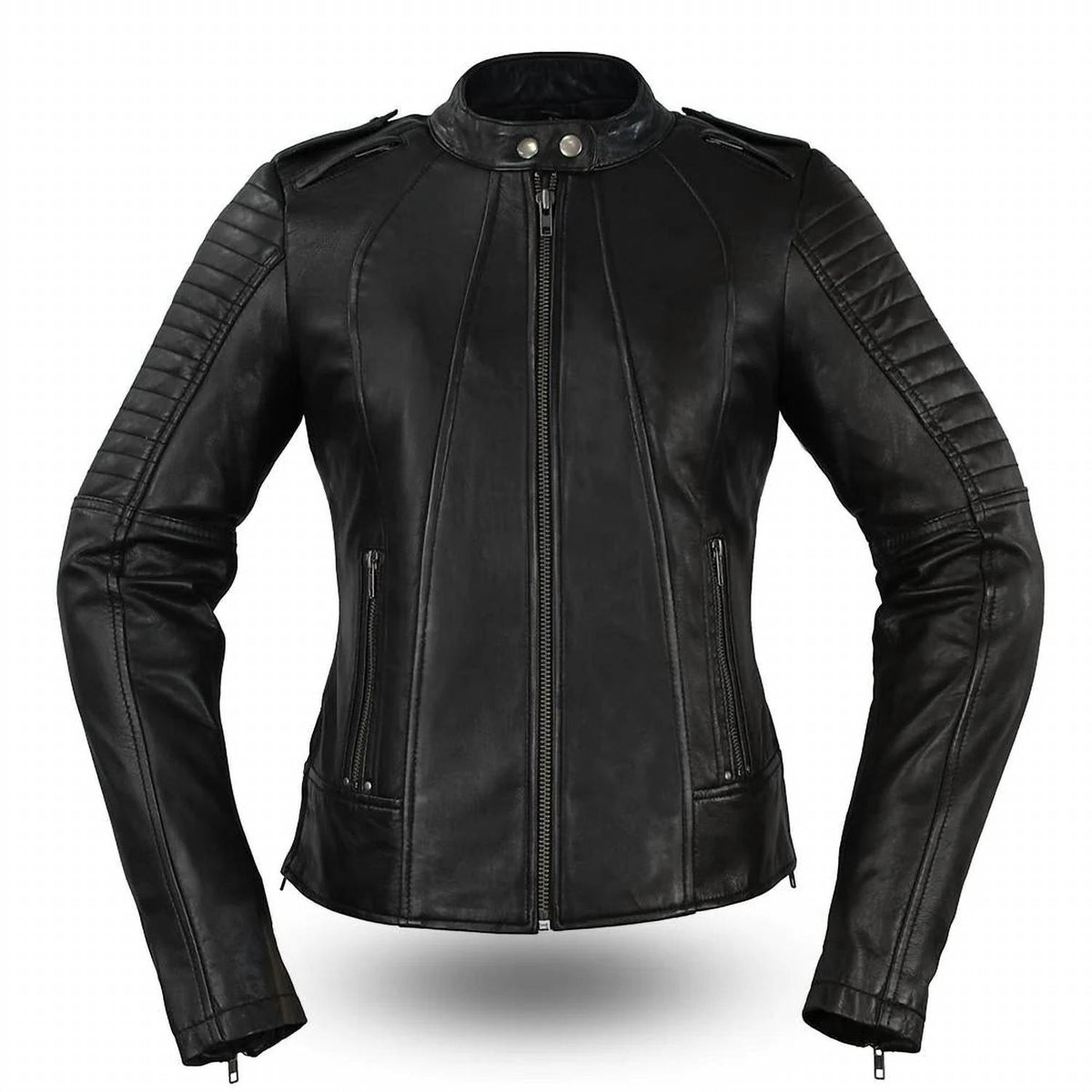 First Mfg Co. - Biker Motorcycle Leather Jacket