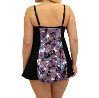 Fit 4 U - Double Bow Swimdress - Plus - bikinis - black - clothing