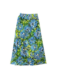 Fitzroy & Willa - Nori Skirt Blue Watercolor Dress - blue - clothing - cotton