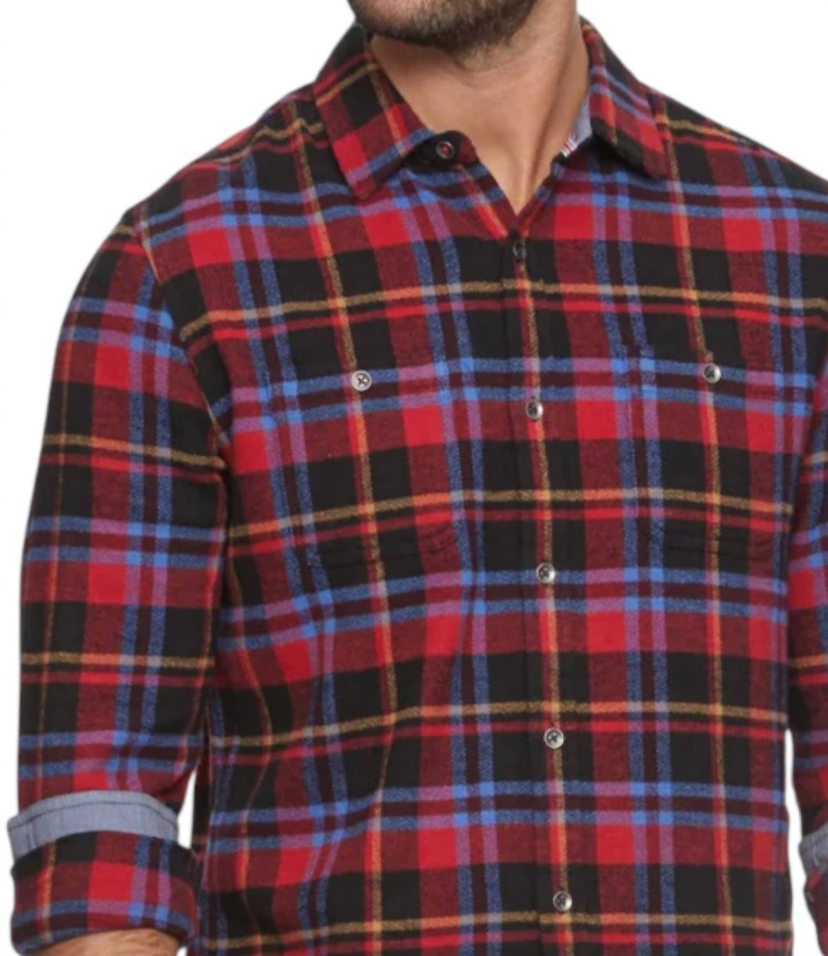 Flags & Anthem - Ladson Long Sleeve Stretch Herringbone Flannel Shirt