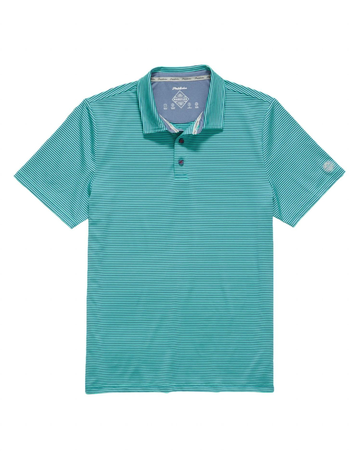 Flags & Anthem - Naples Striped Performance Polo Shirt