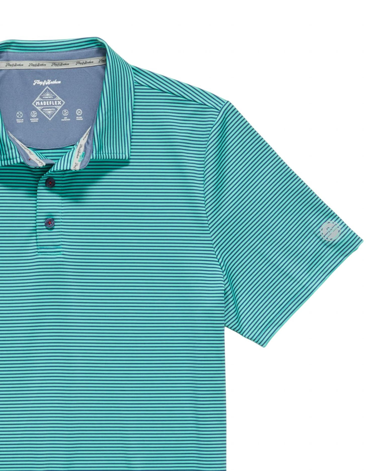 Flags & Anthem - Naples Striped Performance Polo Shirt