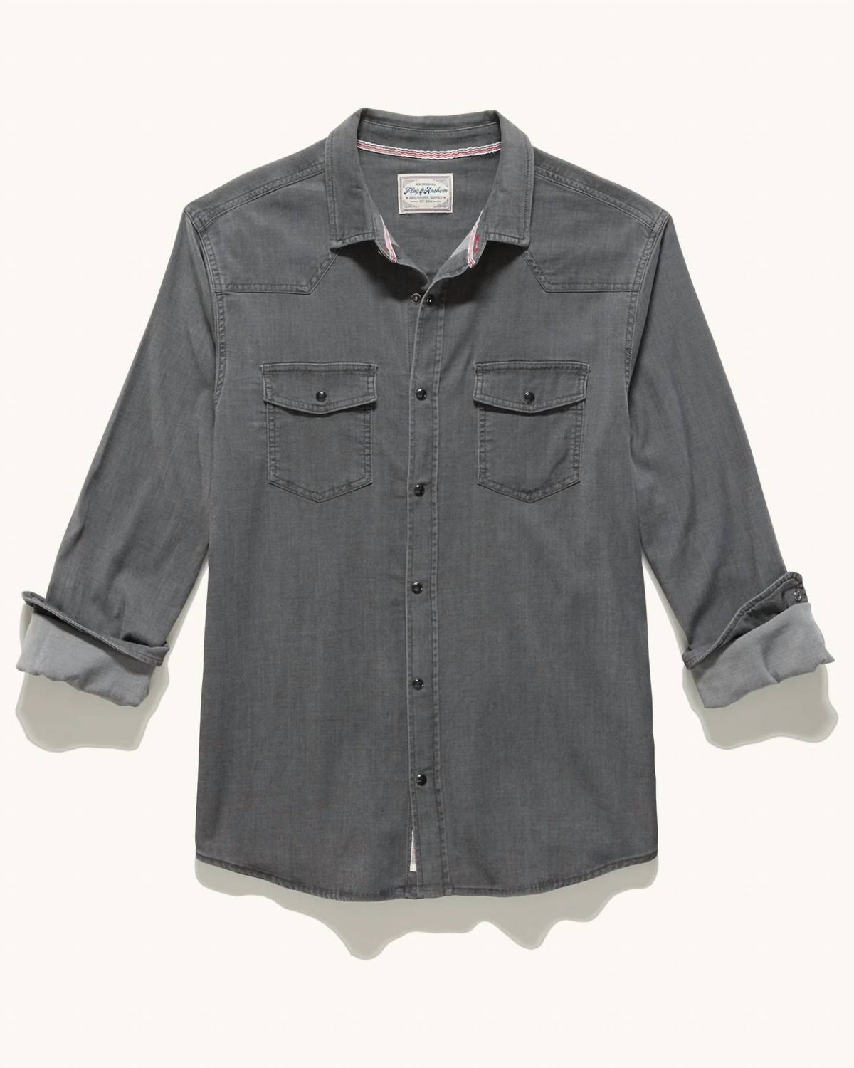 Flags & Anthem - Sacramento Long Sleeve Chambray Stretch Shirt