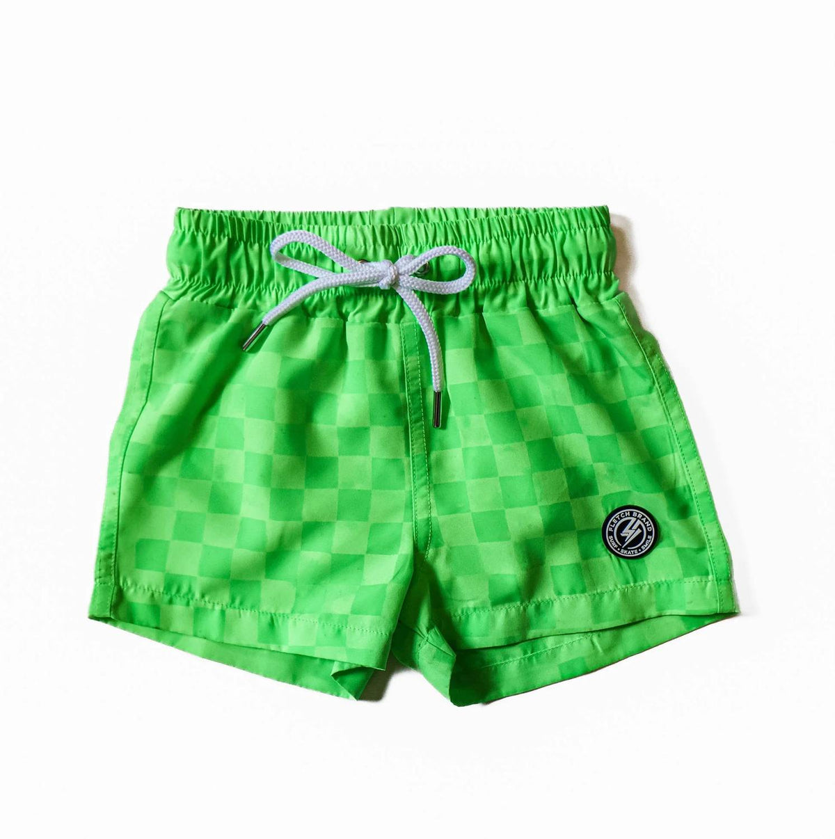 Fletch - Boy's Water-activated Checker Swim Trunk