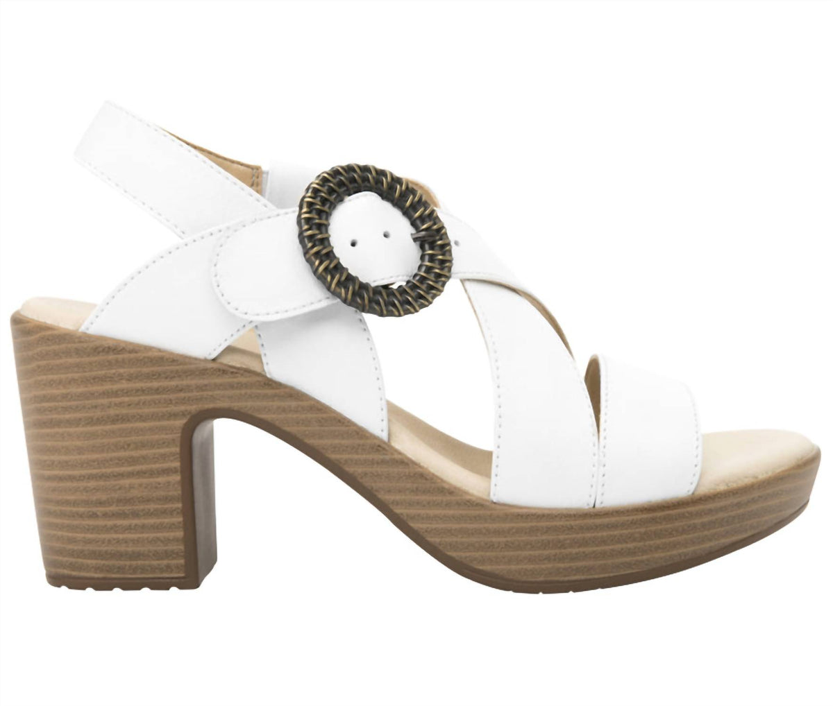 Flexi - Leather Heel Ankle Strap Sandals
