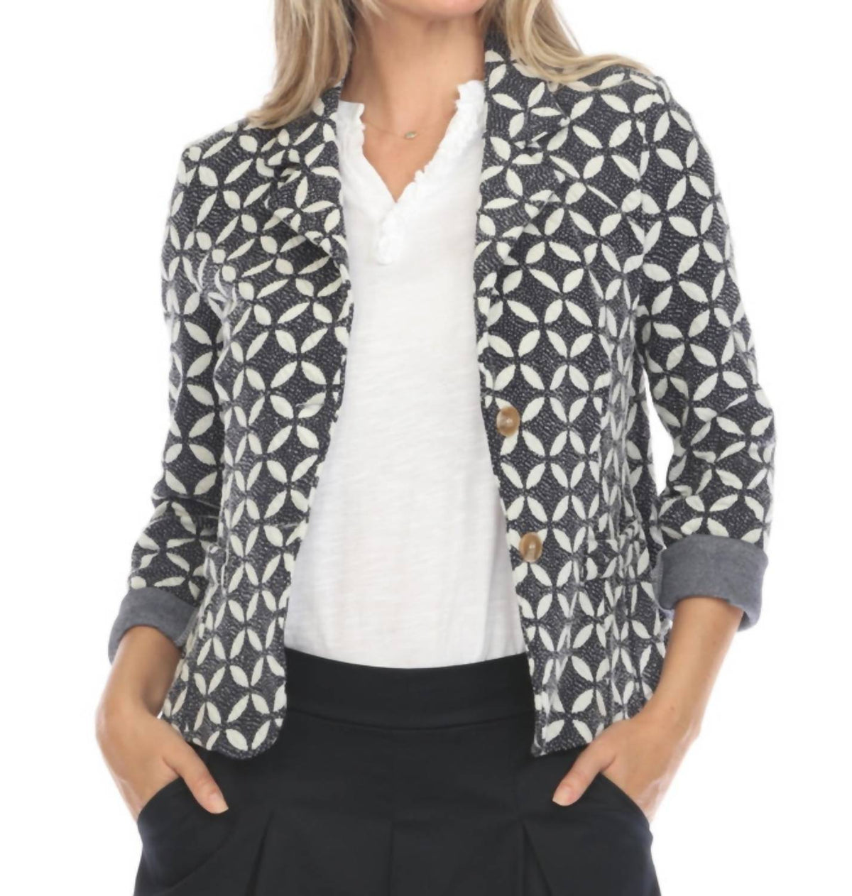 Flora Ashley - Collared Casual Jacket