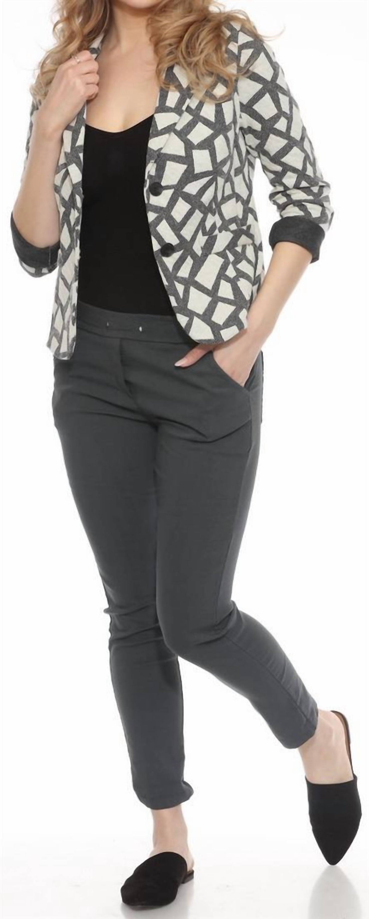 Flora Ashley - Knit Blazer-style Jacket