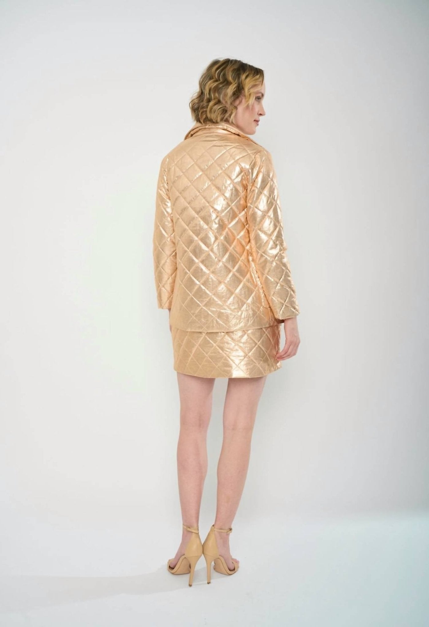 Flora Bea - Janeen Metallic Jacket - casual - jacket - clothing - gold