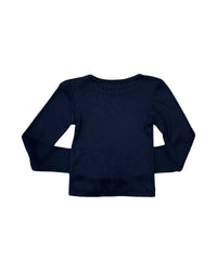 Flowers By Zoe - Girls Solid Ribbed Long Sleeve Tee