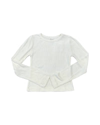 Flowers By Zoe - Girls Solid Ribbed Long Sleeve Tee