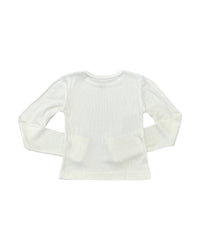 Flowers By Zoe - Girls Solid Ribbed Long Sleeve Tee