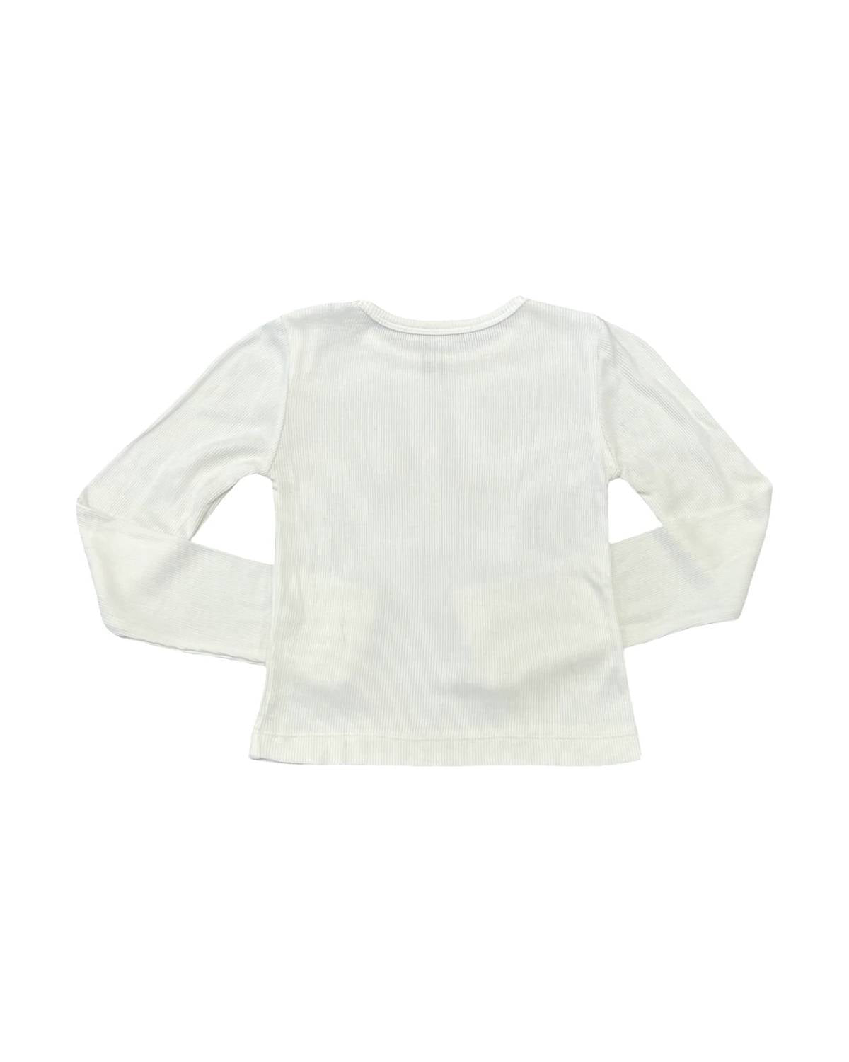 Flowers By Zoe - Girls Solid Ribbed Long Sleeve Tee