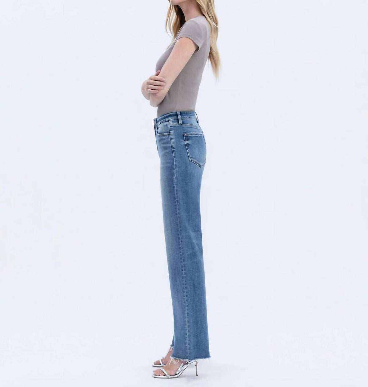 Flying Monkey - Cape May Hem Slim Wide Jeans