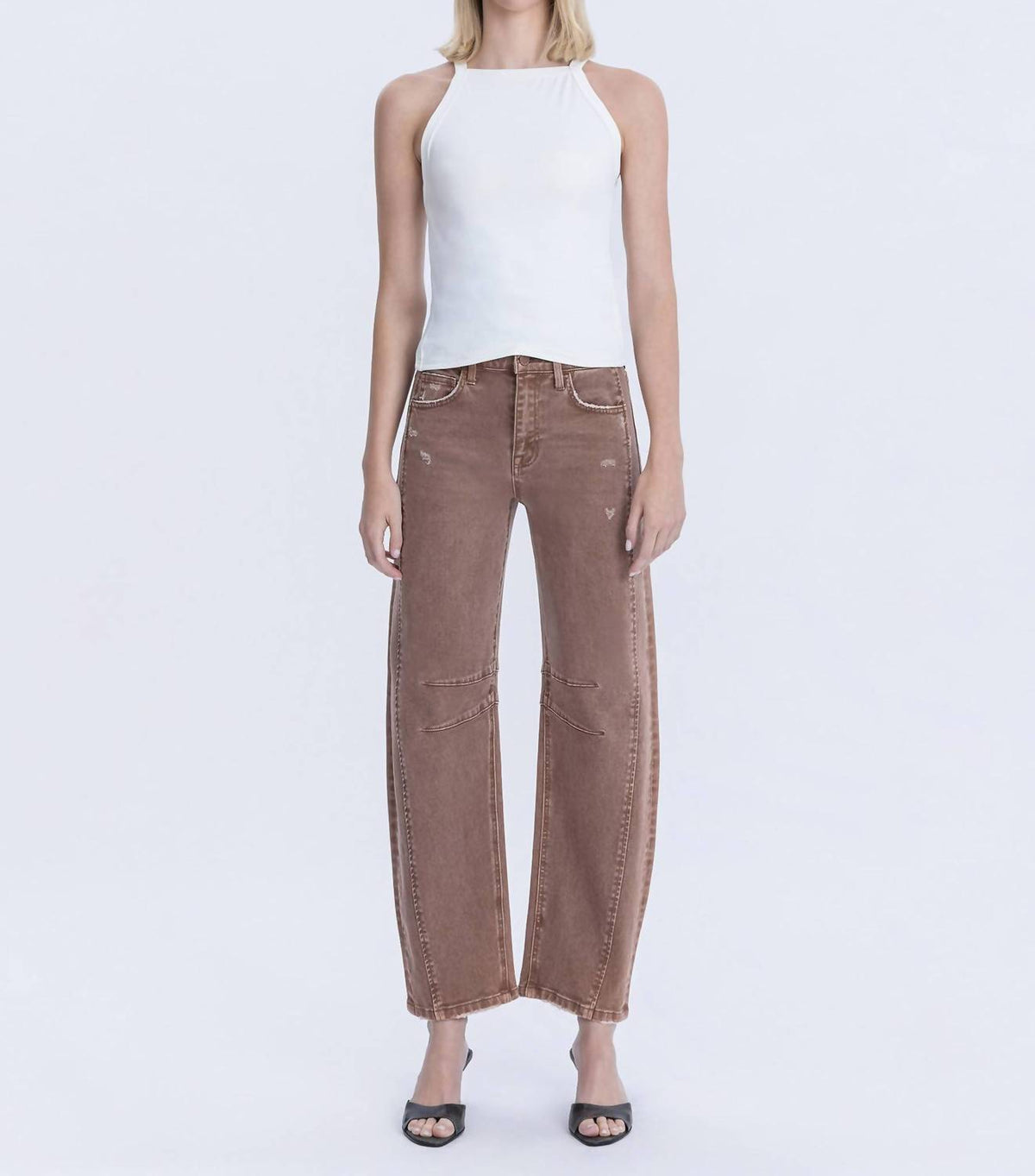 Flying Monkey - High Rise Ankle Barrel Leg Jeans