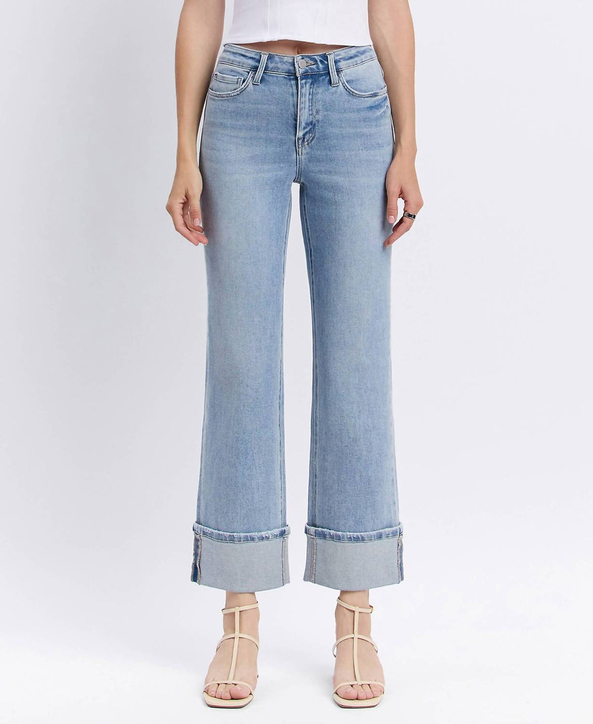 Flying Monkey - High Rise Cuffed Jeans