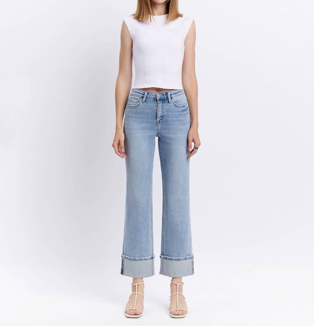 Flying Monkey - High Rise Cuffed Jeans