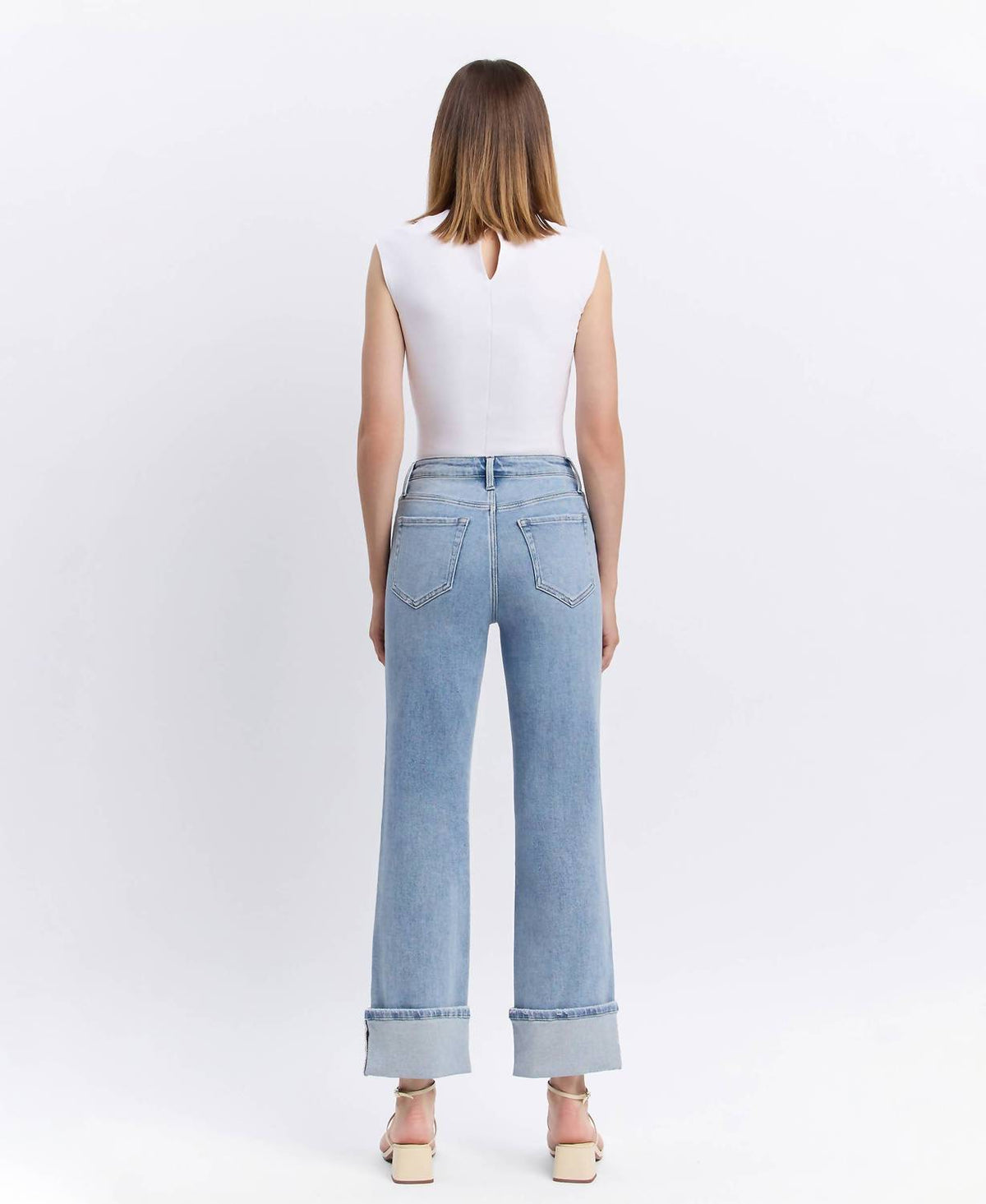 Flying Monkey - High Rise Cuffed Jeans