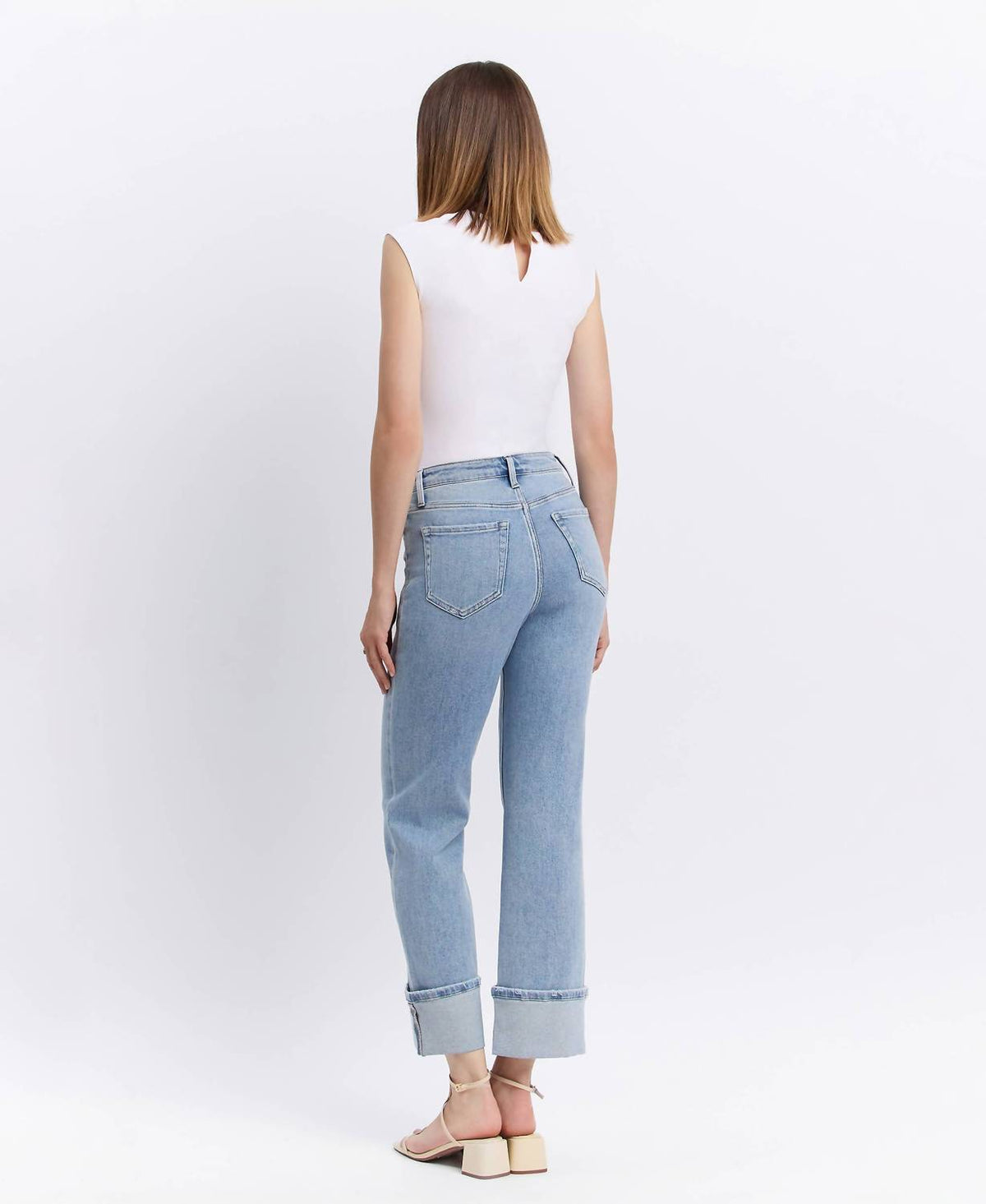 Flying Monkey - High Rise Cuffed Jeans