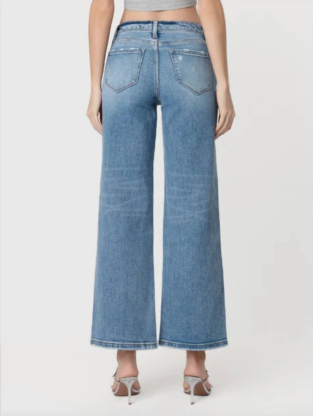 Flying Monkey - High Rise Full Length Wide Leg Jean