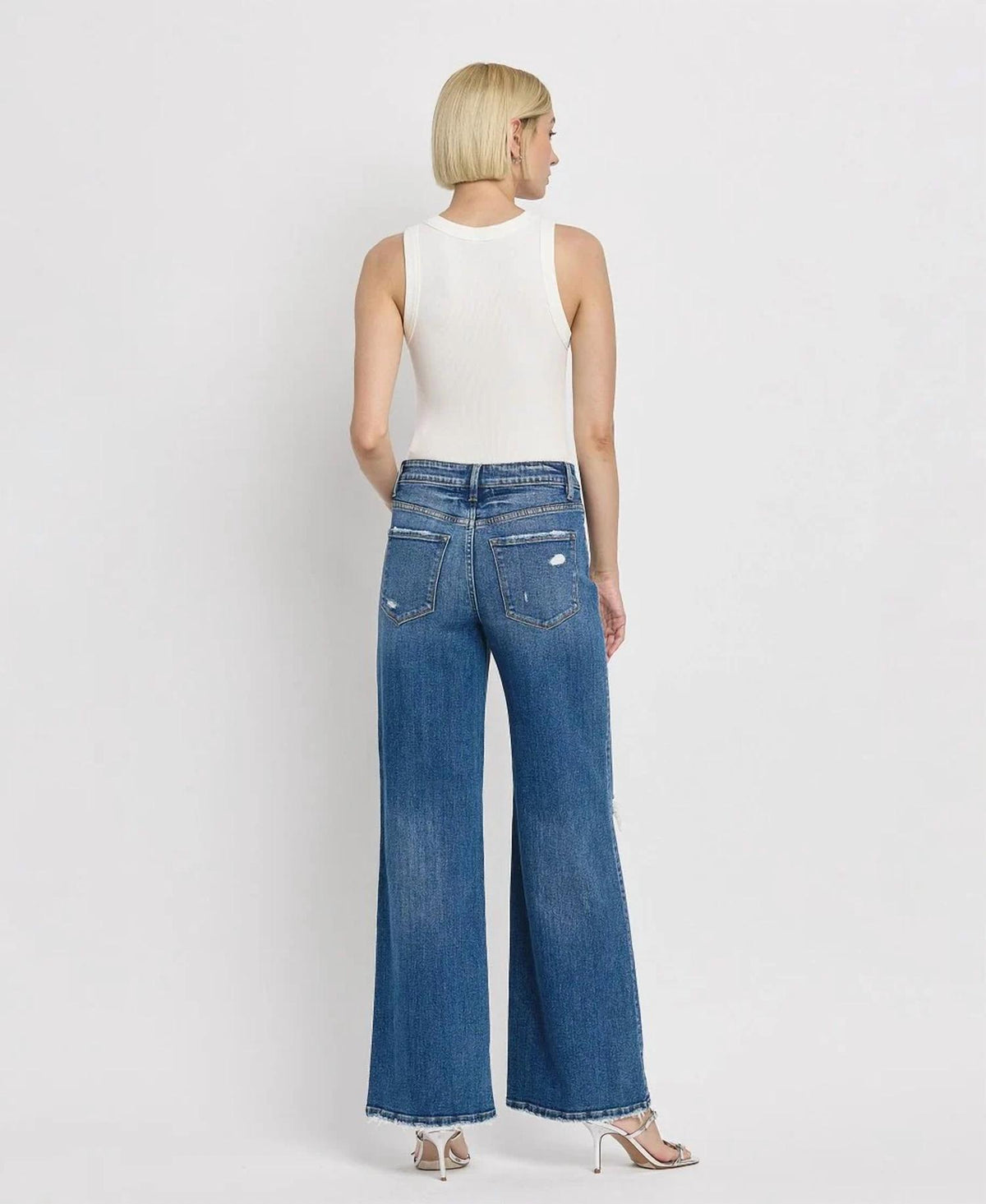 Flying Monkey - High Rise Wide Leg Jeans