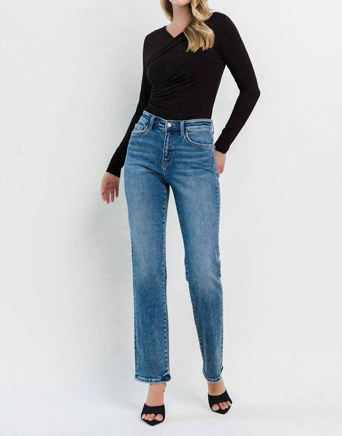 Flying Monkey - Illuminate High Rise Straight Jeans
