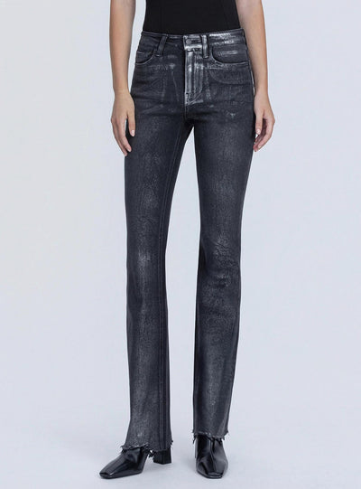 Flying Monkey - Metallic Coated Bootcut Jeans