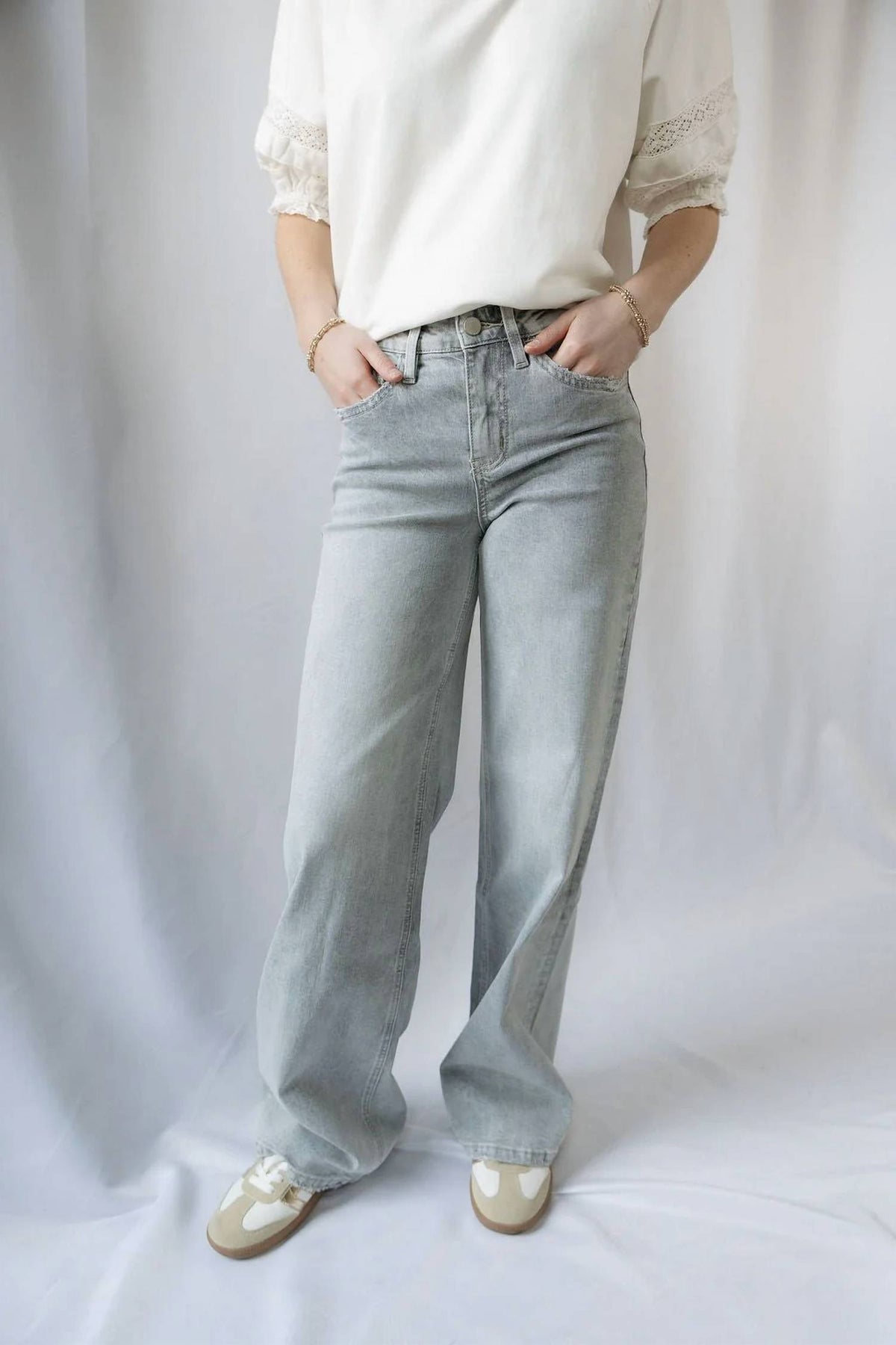 Flying Monkey - Montego Bay High Rise Wide Leg Jeans