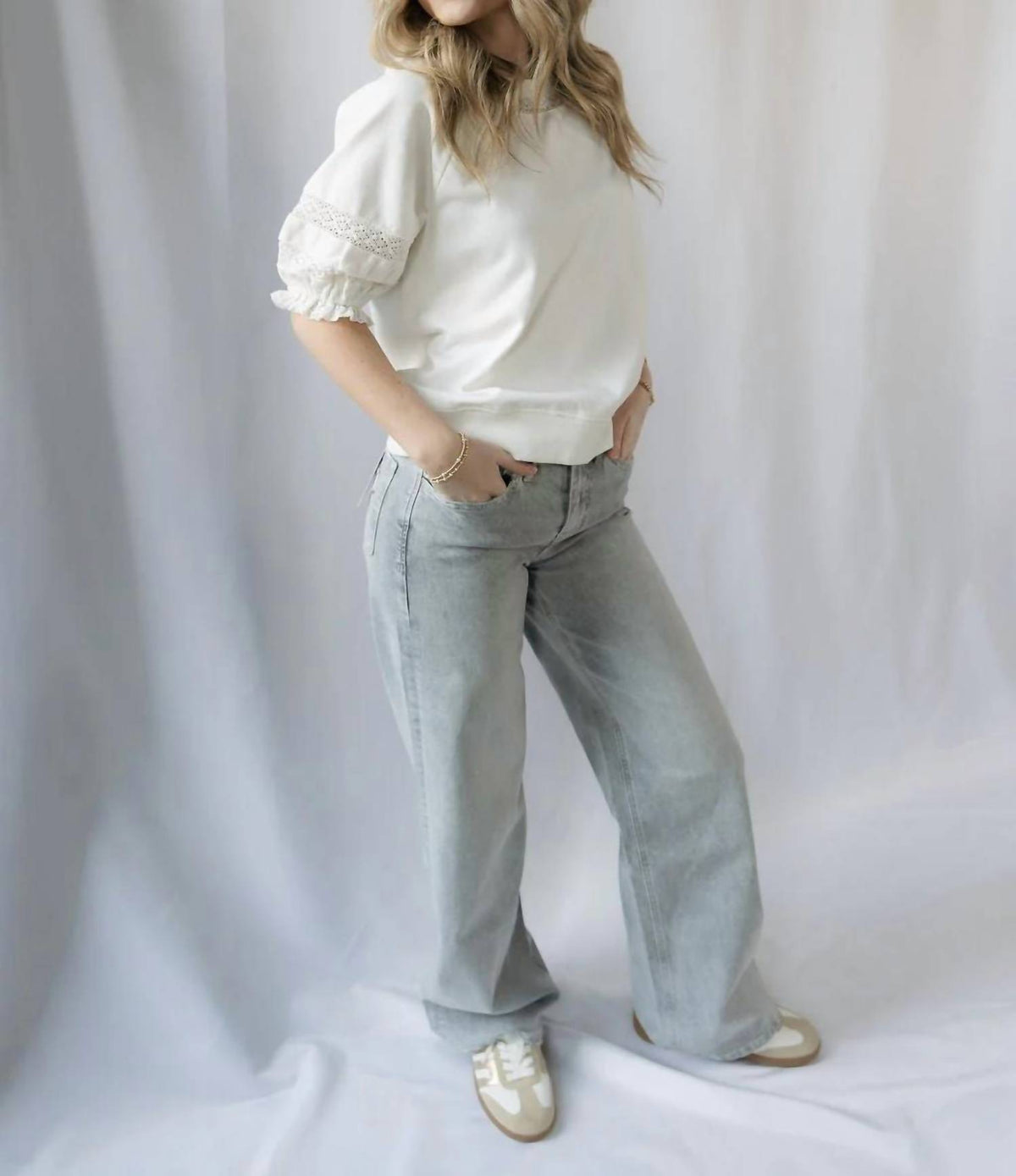 Flying Monkey - Montego Bay High Rise Wide Leg Jeans