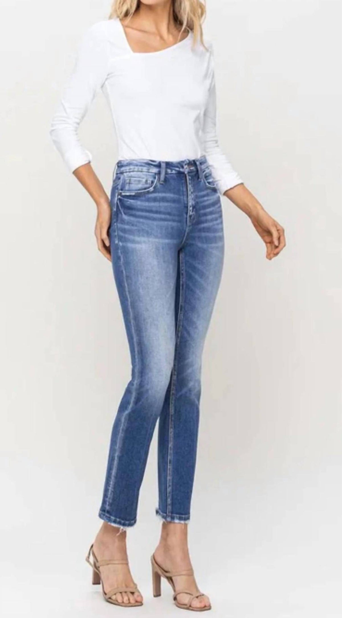 Flying Monkey - Poised High Rise Slim Straight Jeans