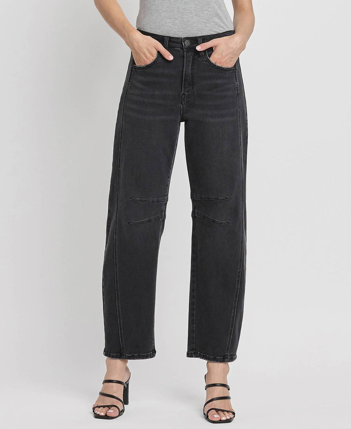 Flying Monkey - Rebel Black High Rise Barrel Jeans