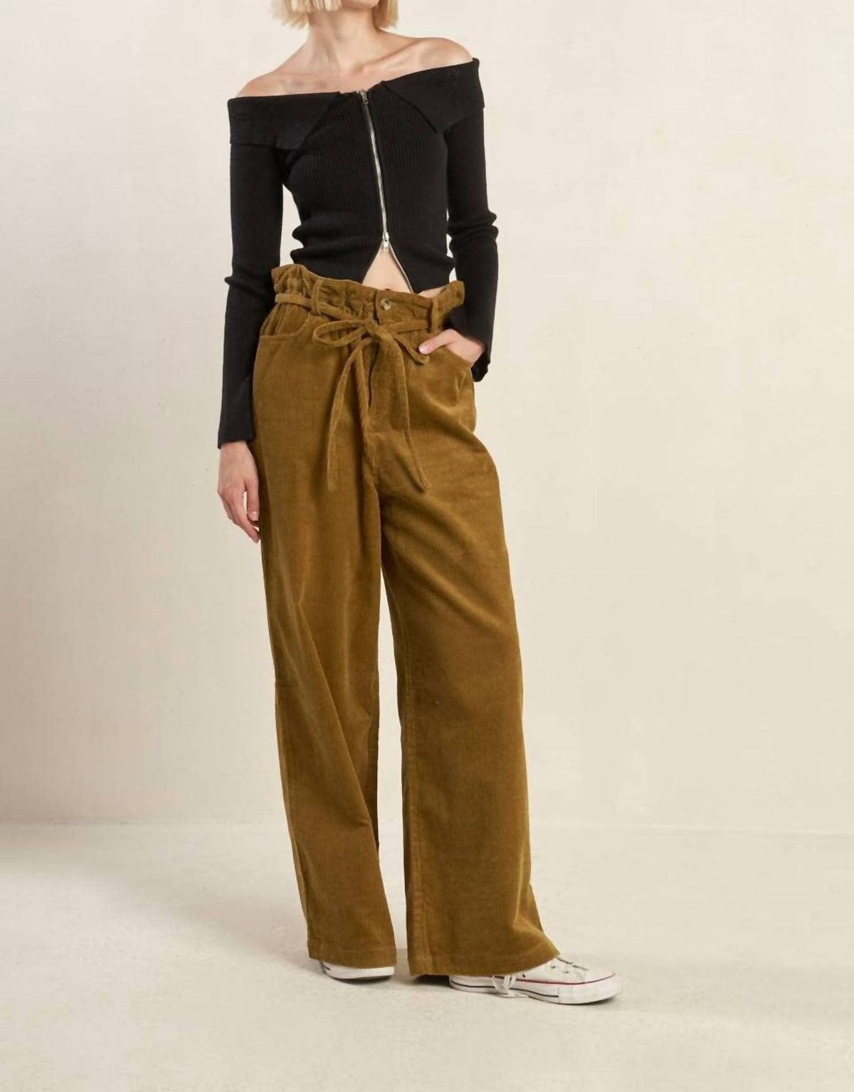 Flying Tomato - A Ribbed Sweater Top
