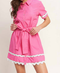 Flying Tomato - Solid Woven Mini Dress